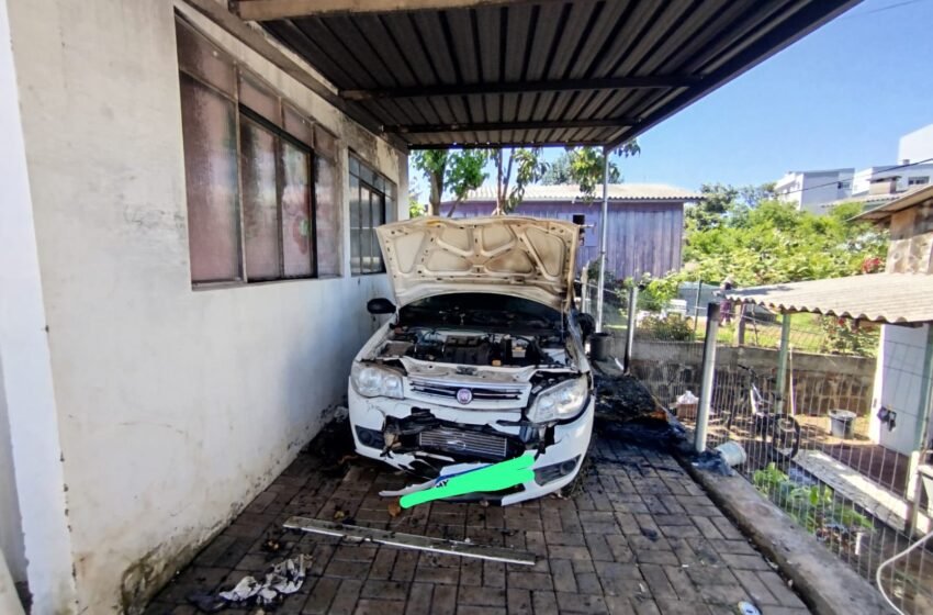 Bombeiros atendem incêndio em residência e veículo