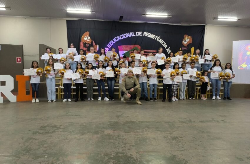 Ouro Verde celebra formatura do Proerd com 37 alunos e destaca combate às drogas e à violência