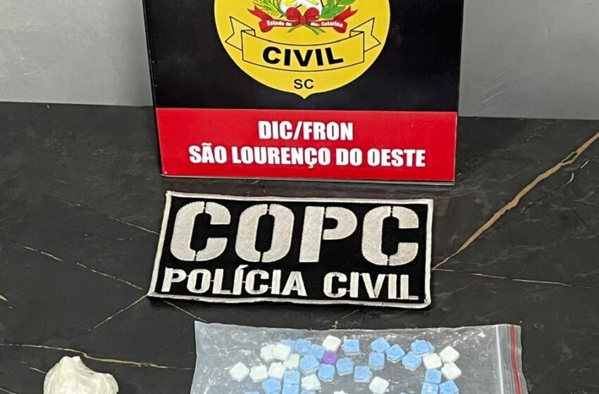 Casal de namorados é preso por tráfico de drogas no Oeste