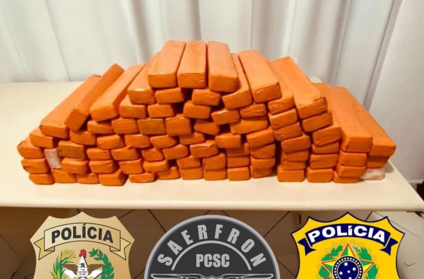 Operação conjunta entre PRF e Polícia Civil apreende carro clonado e 42 kg de drogas no Oeste