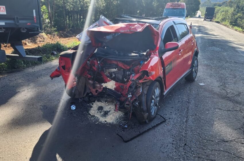 Grave acidente de trânsito na SC-350 resulta em uma morte e quatro feridos
