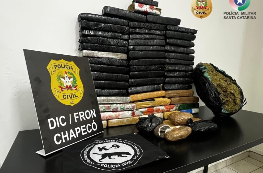 VÍDEO: Polícia apreende mais de 38 kg de drogas em Chapecó