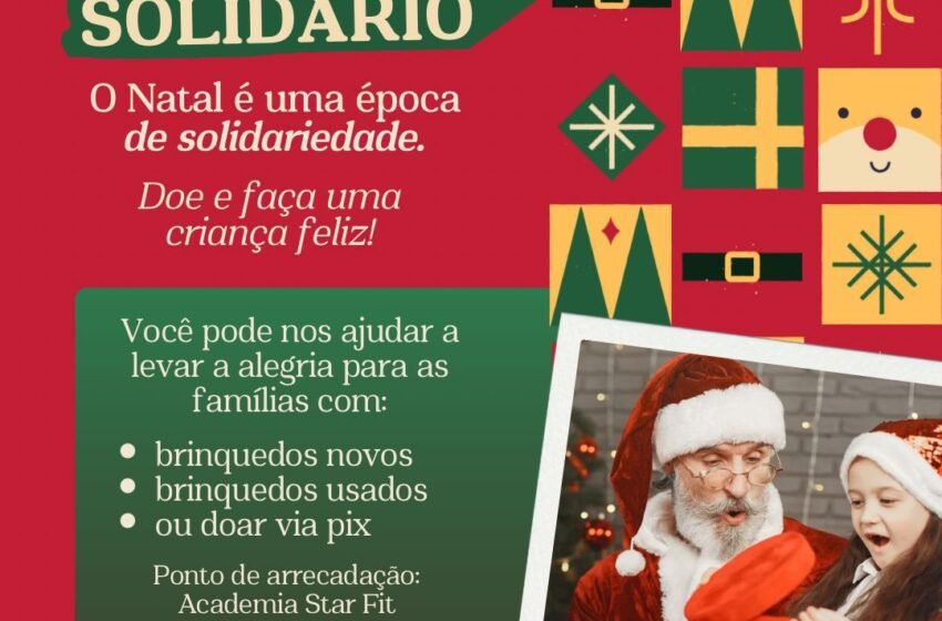 Academia Star Fit promove campanha “Natal Solidário” para arrecadar brinquedos em Faxinal dos Guedes