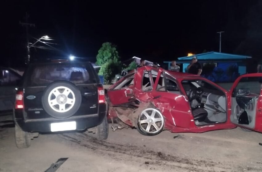 Acidente na BR-282 em Ponte Serrada com vítimas e suspeita de embriaguez