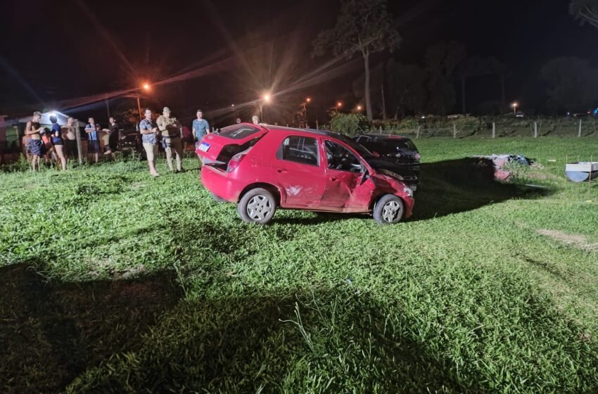 Acidente de trânsito com três vítimas mobiliza Corpo de Bombeiros em Xanxerê