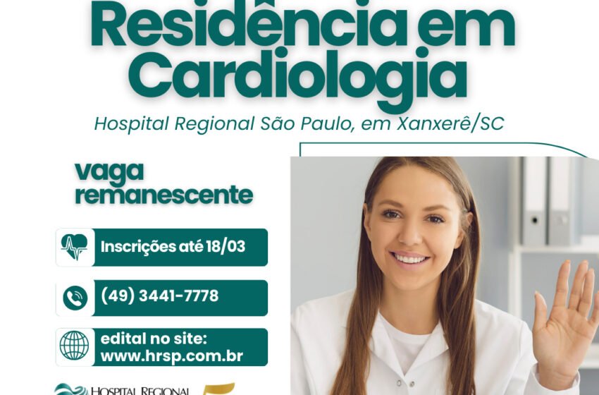 Hospital Regional São Paulo abre processo seletivo para residência médica em cardiologia