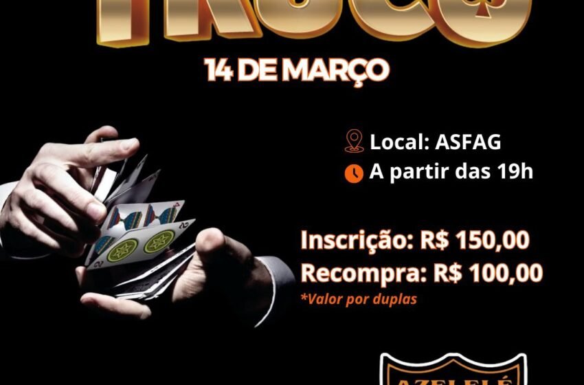 8° Torneio de Truco do Azelelé acontece em Faxinal dos Guedes com premiação de até R$ 3 mil