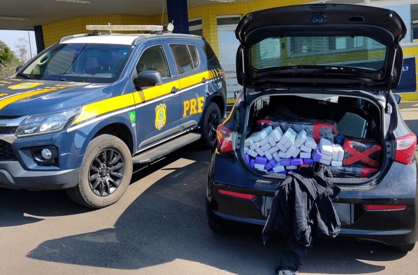  Mais de 140 quilos de maconha são apreendidos na BR-153, no Oeste catarinense
