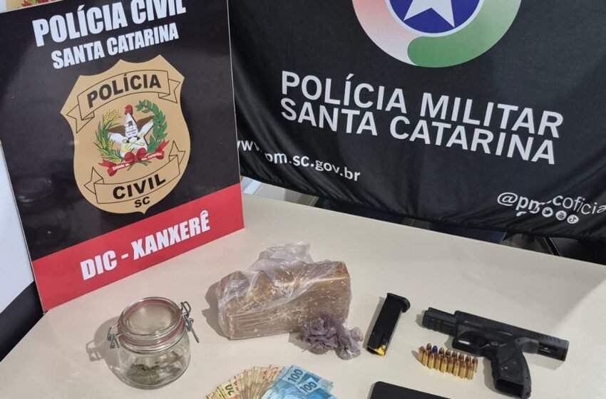 Ação conjunta prende dois homens por tráfico de drogas em Xanxerê