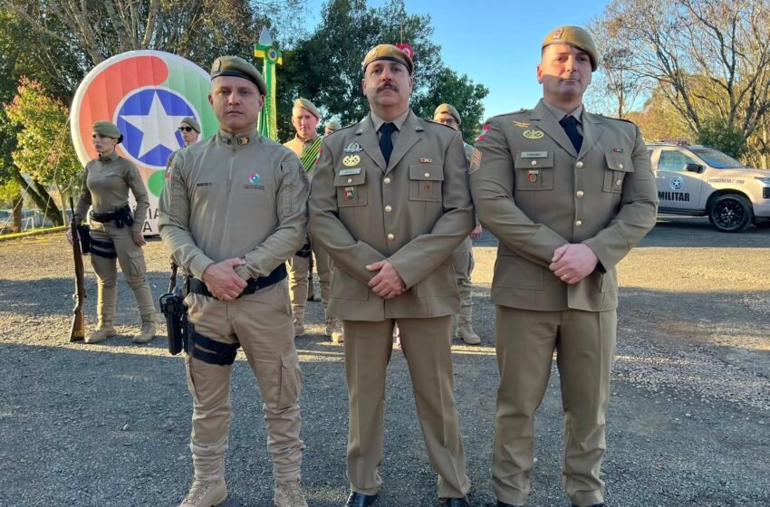  30º BPM/Fronteira celebra Data Magna com promoções e homenagens a policiais em Xanxerê