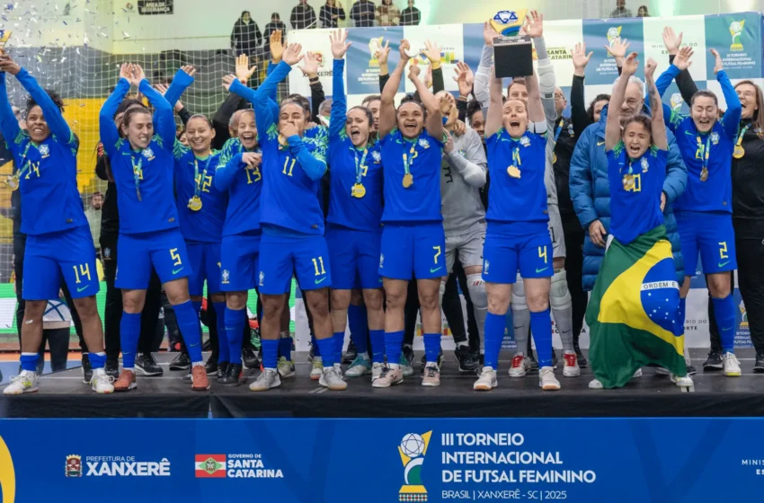  É campeão! Brasil vence Colômbia e conquista tricampeonato do Torneio Internacional de Futsal Feminino