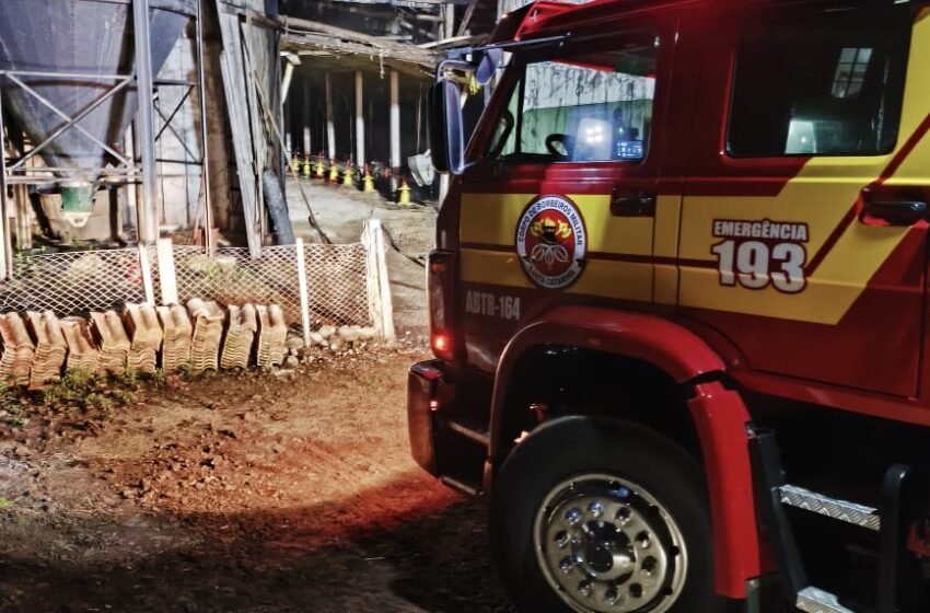  Incêndio em aviário mobiliza Bombeiros em Serra Alta