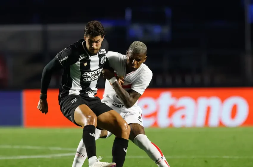  Ceará derrota São Paulo no encerramento da 25ª rodada do Brasileiro