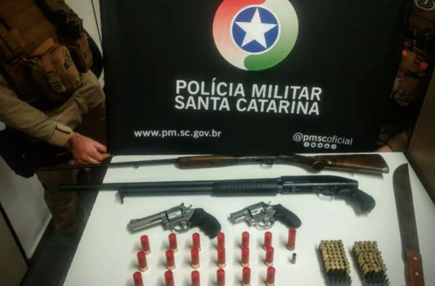  Confusão em Xanxerê termina com prisões e apreensão de armas de fogo