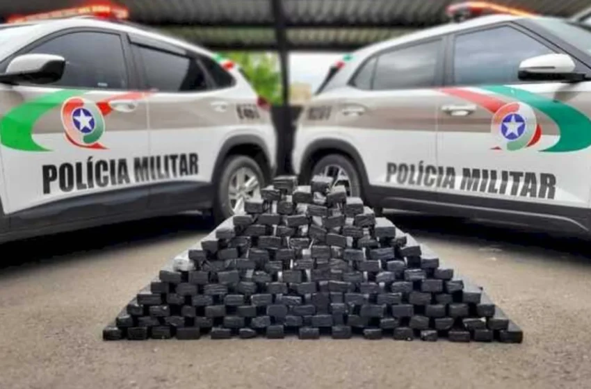  PM apreende 89,5 kg de maconha e prende homem em Caçador