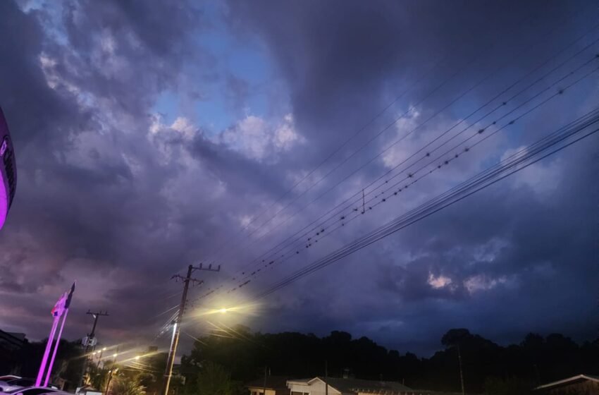  Terça-feira será de tempo instável e risco de temporais em Faxinal dos Guedes