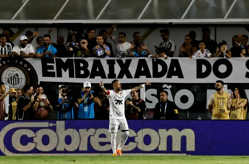  Brasileirão: Neymar marca, Santos vence e deixa zona de rebaixamento