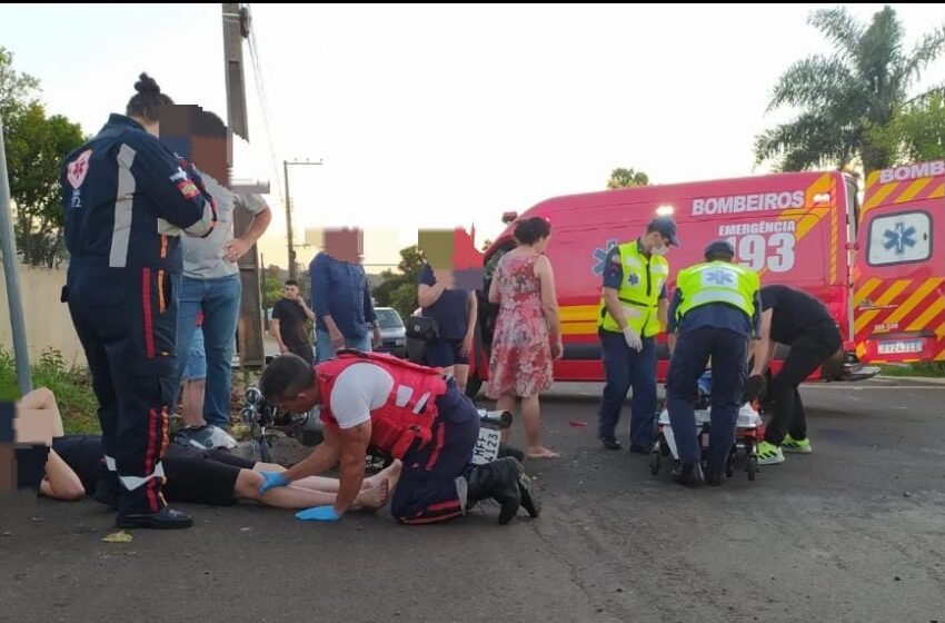  14º Batalhão de Bombeiros Militar atende colisão entre duas Motocicletas em Xanxerê