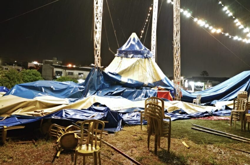  Temporal causa destelhamentos, quedas de árvores e danos estruturais em Chapecó