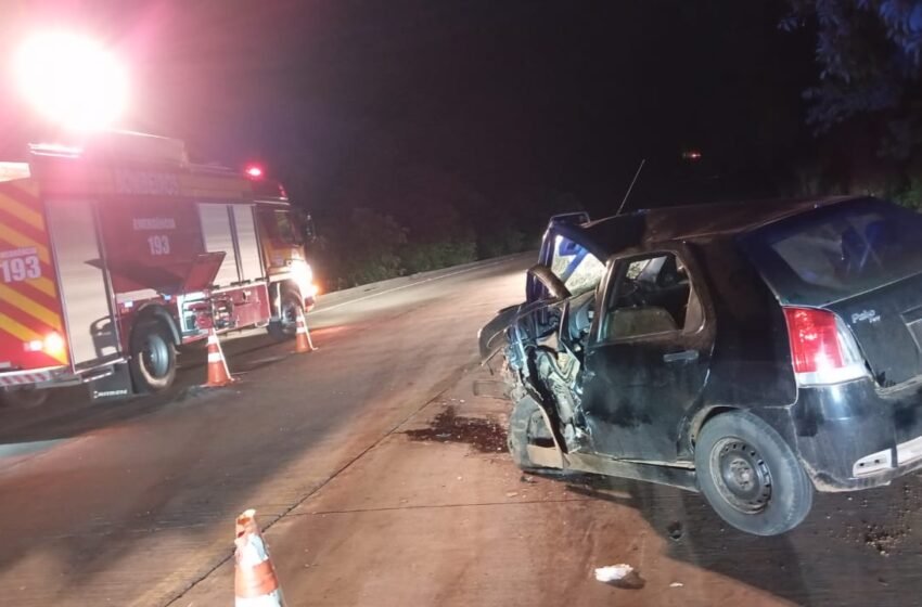  Colisão frontal na BR-163 deixa um morto e um ferido grave em Guaraciaba