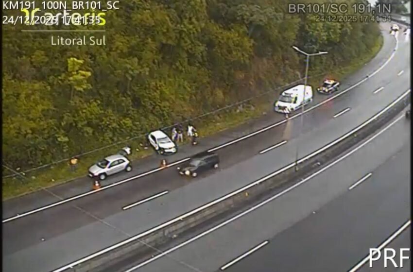  PRFs e pedestres são atropelados durante atendimento de ocorrência na BR-101